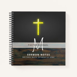 Cuaderno PASTOR Sacerdote Ministro Deacon Monograma Journal