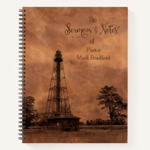 Cuaderno Pastor Sermons y Notes Old Lighthouse Hardcover