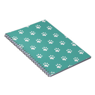 Cuaderno Patas Blancas sobre Verde Azul