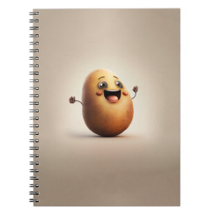 Cuaderno Patata feliz y moderna en el regalo de jardín