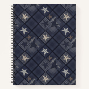 Cuaderno Patchado azul