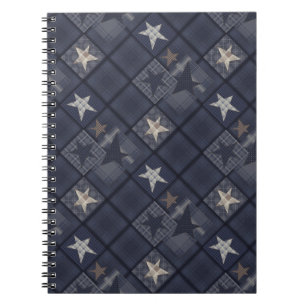 Cuaderno Patchado azul