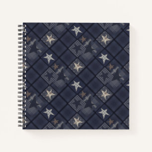 Cuaderno Patchado azul