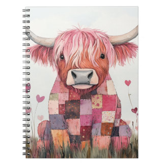Cuaderno Patchwork Highland Cow Valentine