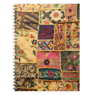 Cuaderno Patchwork indio: Ropa del mercado de Hampi.