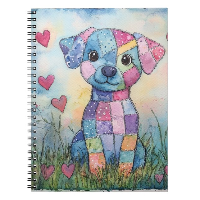 Cuaderno Patchwork Puppy Valentine (Frente)