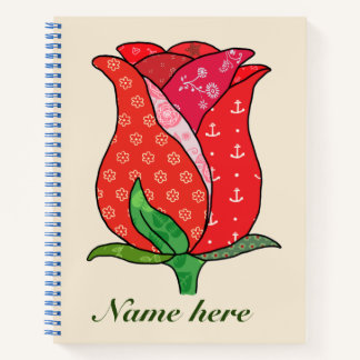 Cuaderno Patchworkrose, personalización del bloque de notas