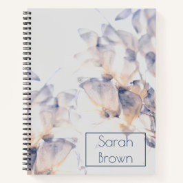 CUADERNO PATELES BLANCOS Y AZULES FLORALES ELEGANTES PERSON