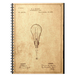 Cuaderno Patente De Bombilla Edison