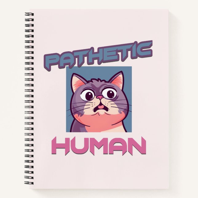 Cuaderno Patético humano - Gracioso diseño de gato (Anverso)