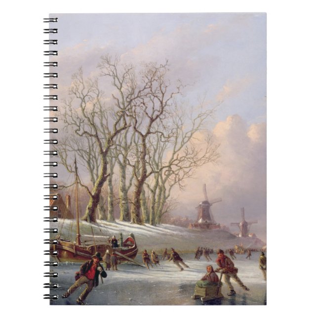 Cuaderno Patinadores en un río congelado antes de los (Frente)