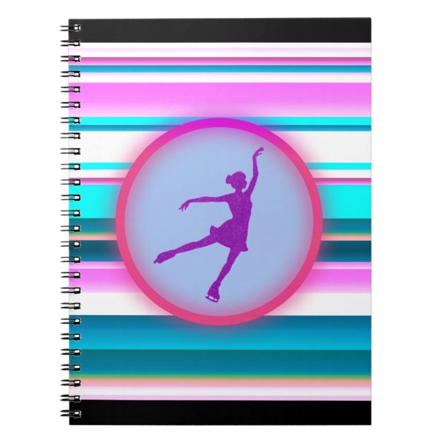 Cuaderno Patinaje Artístico de Chicas Rayas (Frente)