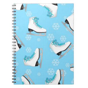 Cuaderno Patinaje artístico - patines de hielo azules con
