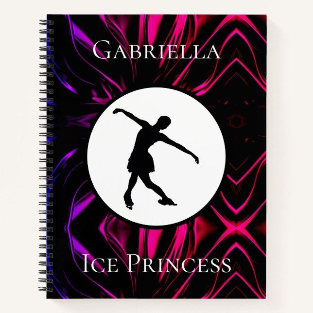 Cuaderno Patinaje artístico "Princesa de Hielo" personaliza (Anverso)