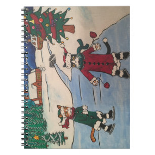 Cuaderno Patinaje sobre hielo para navidades