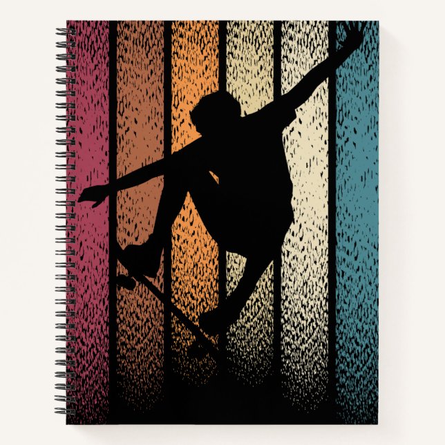 Cuaderno Patinaje Vintage Retro (Anverso)