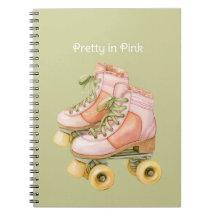 Patines De Rodillos Con Cordones Rosa Verde Rubor