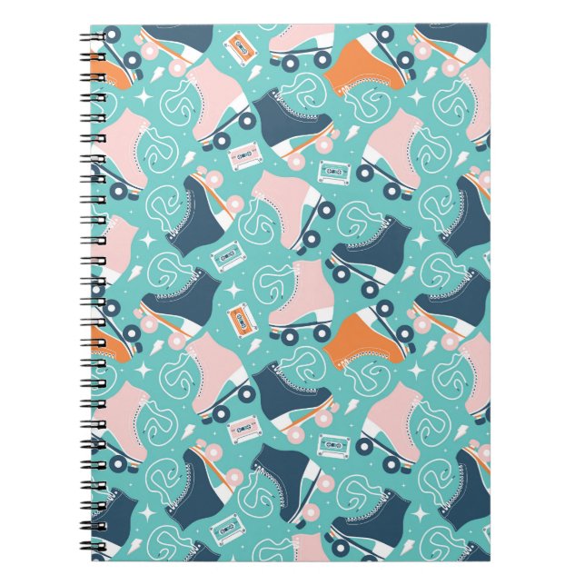 Cuaderno Patines Retro Roller: Cassette Vintage (Frente)