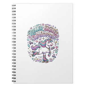 Cuaderno Patines Unicornio Unicornio Estilo Retro Gráfico 