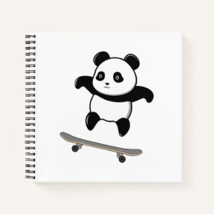Cuaderno Patineta de bebé panda