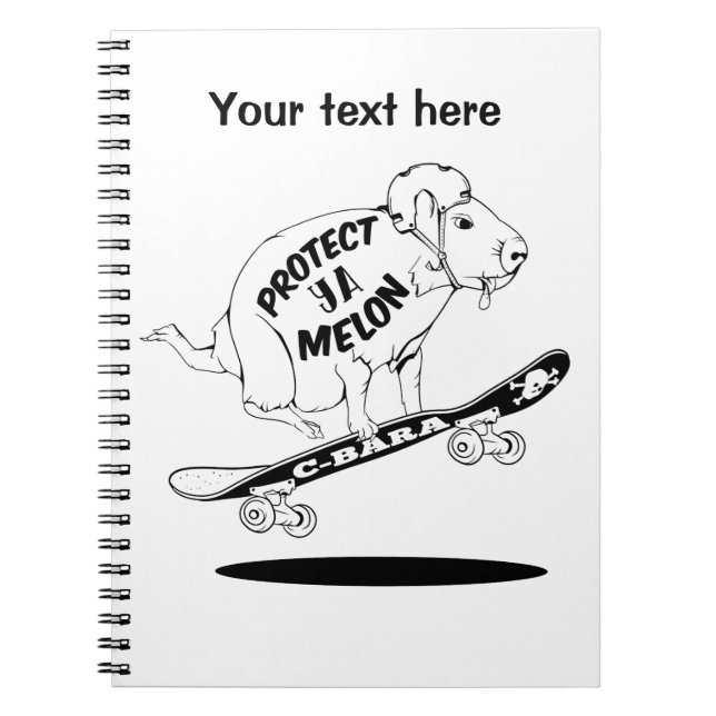 Cuaderno Patineta de esquí Capybara Ollie (Frente)