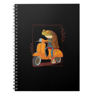 Cuaderno Patinete de rana hongo Academia Goblincore