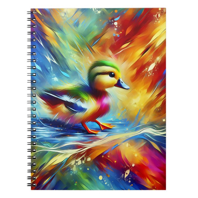 Cuaderno Patito Ondas de Arcoíris (Frente)