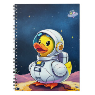 Cuaderno Pato Amarillo De Goma En La Luna
