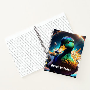 Cuaderno "Pato cósmico: un viaje vibrante a través del espa