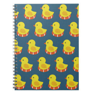 Cuaderno Pato de goma amarillo, lindo, sin costuras.
