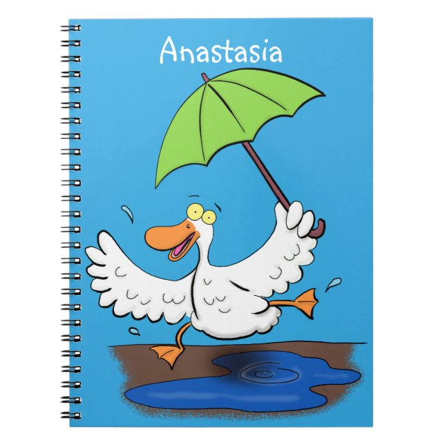 Cuaderno Pato gracioso con personalizado bailarín de paragu (Frente)