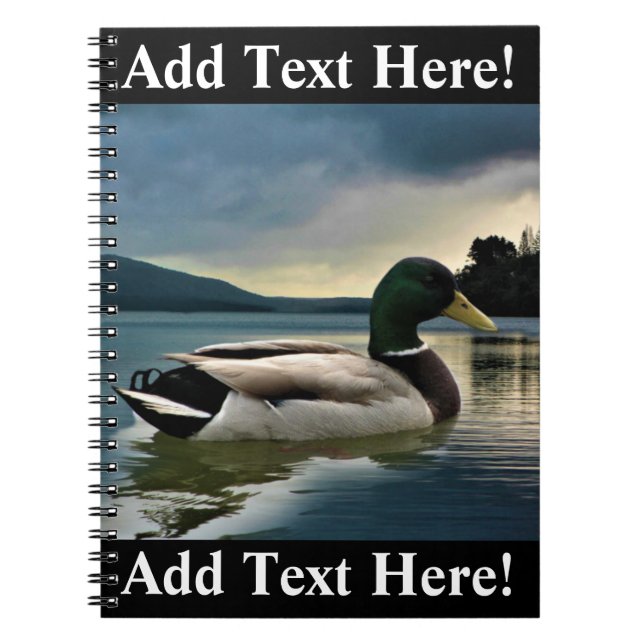 Cuaderno Pato Mallard En El Portátil Del Lago (Frente)