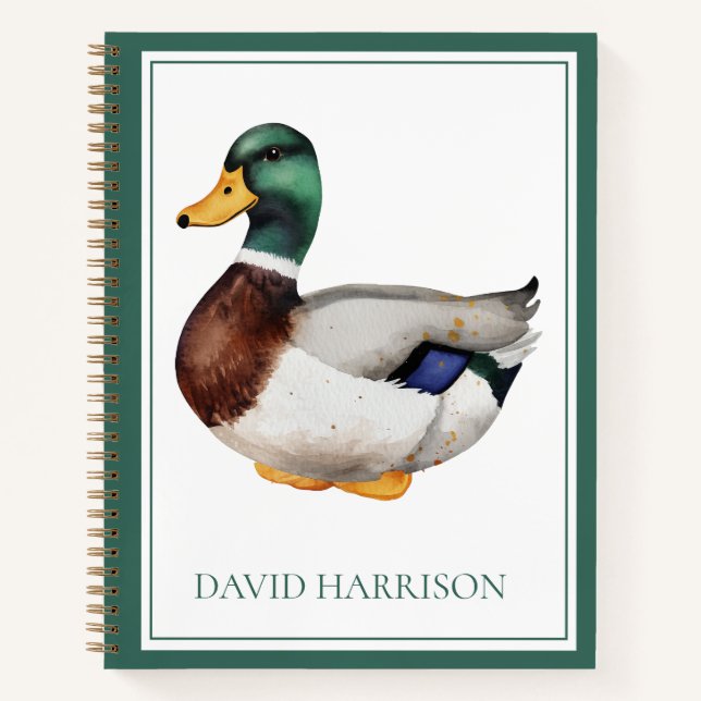 Cuaderno Pato Silbón Elegante Personalizado (Anverso)
