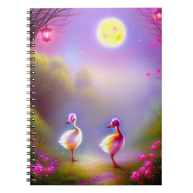 Cuaderno Patos de fantasía lindos (Frente)