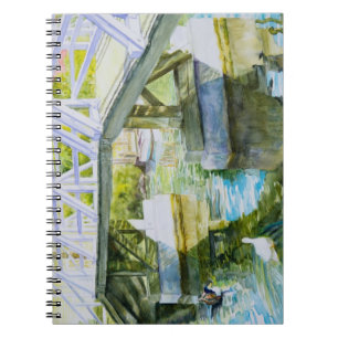 Cuaderno Patos debajo de un puente