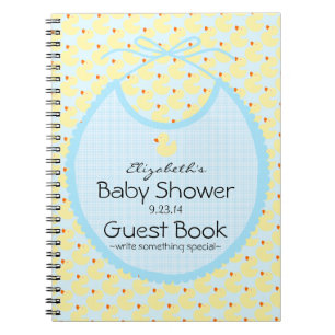 Cuaderno Patos y libro de visitas amarillos de Baby Shower