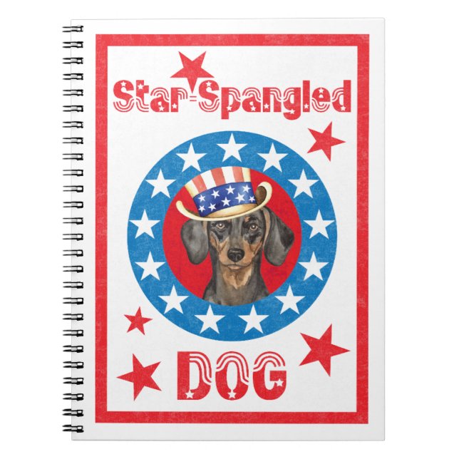 Cuaderno Patriotic Dachshund (Frente)