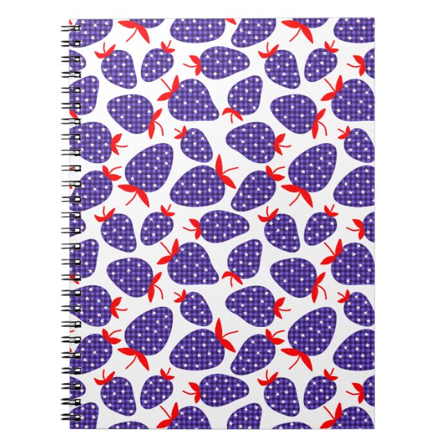 Cuaderno Patriotic Plaid Strawberry (Frente)