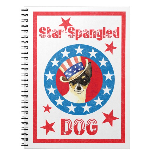 Cuaderno Patriotic Toy Fox Terrier (Frente)