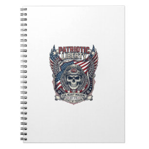Cuaderno Patriótico 1776 Camión Monstruo Cráneo Fuera de Ca