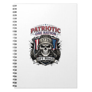 Cuaderno Patriótico 1776 Camión Monstruo Cráneo Fuera de Ca