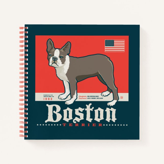 Cuaderno Patriótico | Boston Terrier (Anverso)