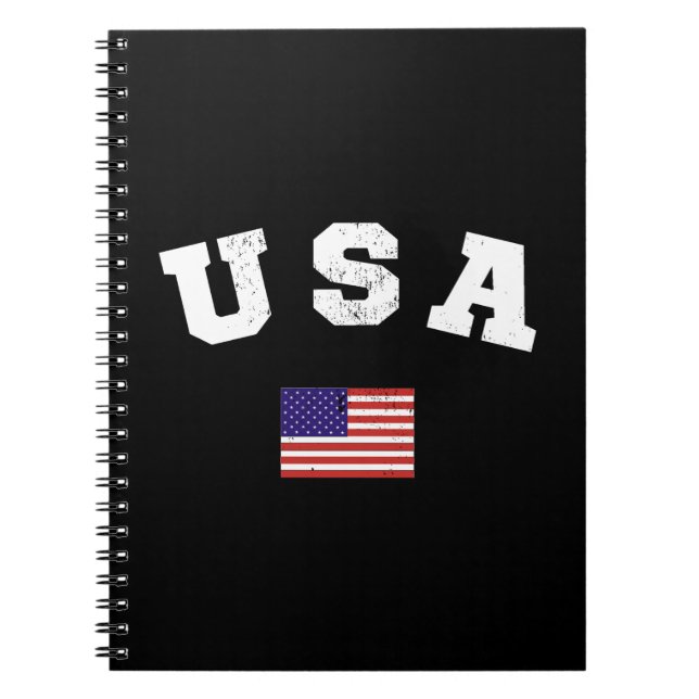 Cuaderno Patriótico de Bandera de Estados Unidos (Frente)