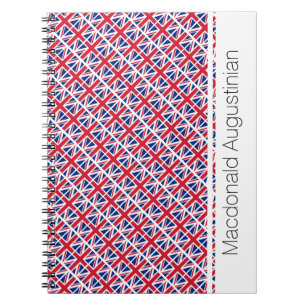 Cuaderno Patriótico Personalizado de la bandera de JACK de 