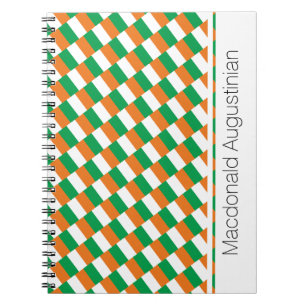 Cuaderno Patriótico Personalizado de la bandera irlandesa