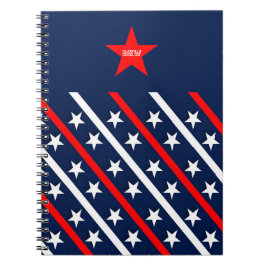 Cuaderno "Patriótico rojo, blanco y azul