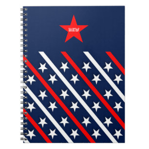 Cuaderno "Patriótico rojo, blanco y azul