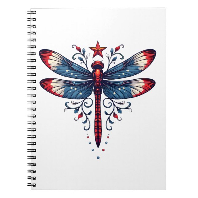 Cuaderno Patriotismo de la librena de la bandera estadounid (Frente)