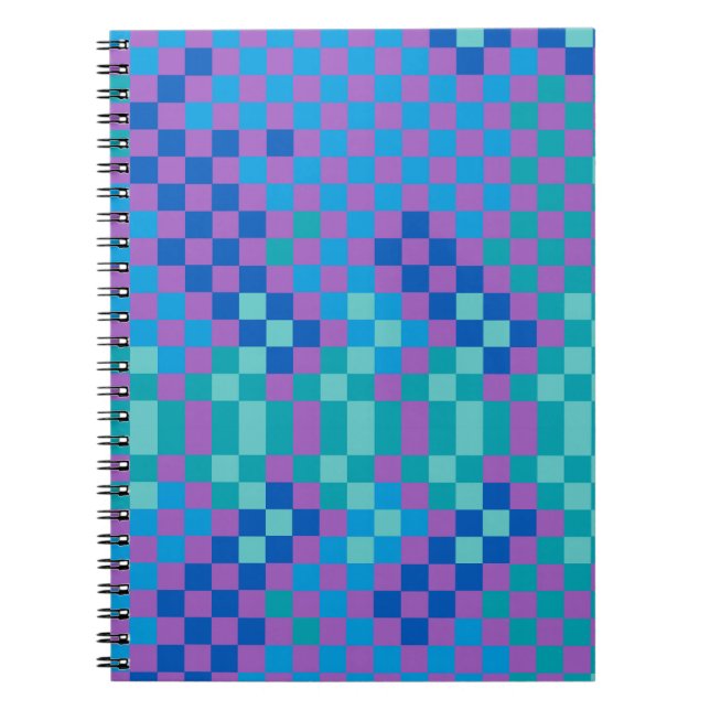 Cuaderno Patrón a cuadros de serpiente retro (Frente)