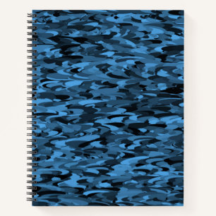 Cuaderno Patrón abstracto azul negro
